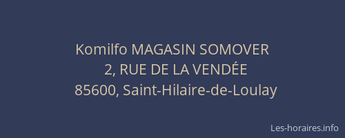 Komilfo MAGASIN SOMOVER