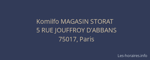 Komilfo MAGASIN STORAT