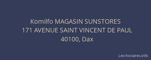 Komilfo MAGASIN SUNSTORES