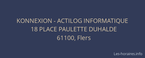 KONNEXION - ACTILOG INFORMATIQUE