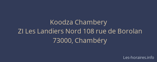 Koodza Chambery