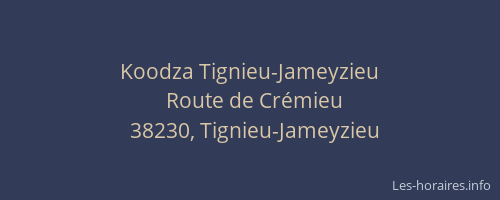 Koodza Tignieu-Jameyzieu