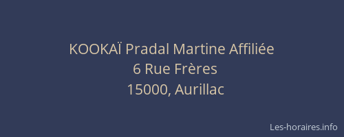KOOKAÏ Pradal Martine Affiliée