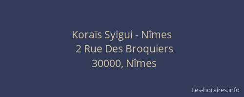 Koraïs Sylgui - Nîmes