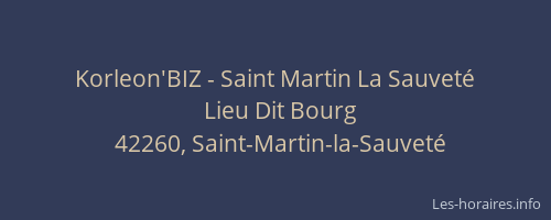 Korleon'BIZ - Saint Martin La Sauveté