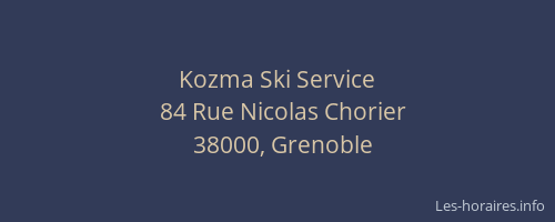 Kozma Ski Service
