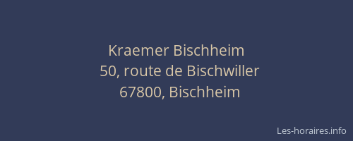 Kraemer Bischheim