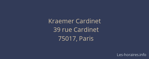 Kraemer Cardinet
