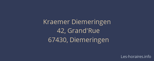 Kraemer Diemeringen