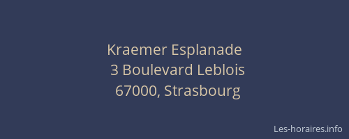 Kraemer Esplanade