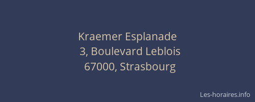 Kraemer Esplanade