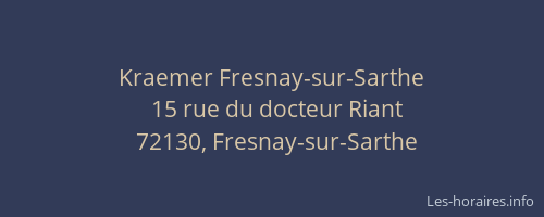 Kraemer Fresnay-sur-Sarthe