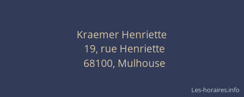 Kraemer Henriette