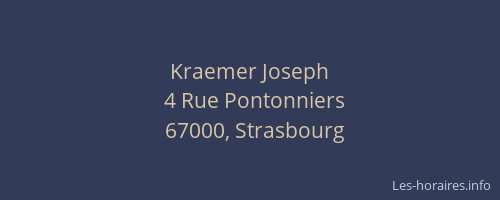 Kraemer Joseph