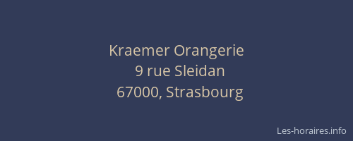 Kraemer Orangerie
