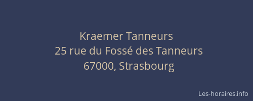 Kraemer Tanneurs