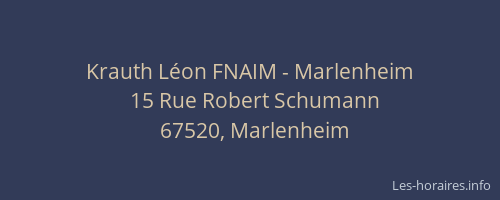 Krauth Léon FNAIM - Marlenheim