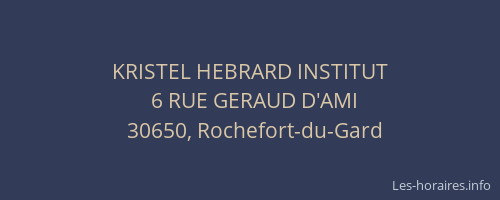 KRISTEL HEBRARD INSTITUT