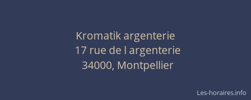 Kromatik argenterie