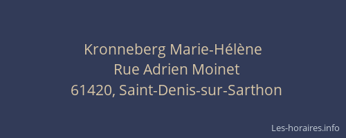 Kronneberg Marie-H&eacute;l&egrave;ne