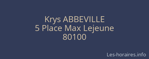 Krys ABBEVILLE