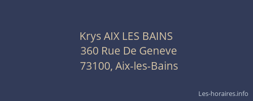 Krys AIX LES BAINS