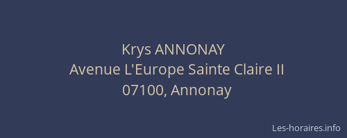 Krys ANNONAY