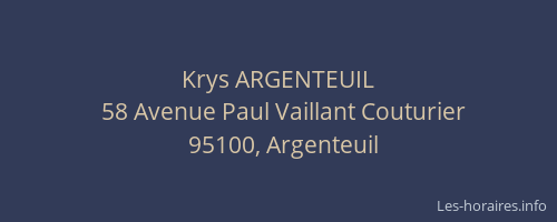 Krys ARGENTEUIL