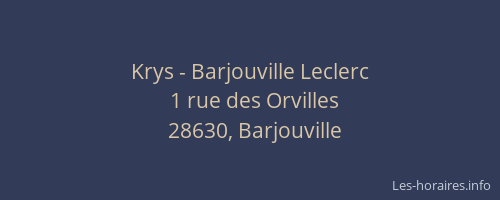 Krys - Barjouville Leclerc