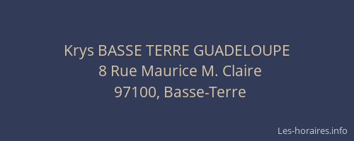 Krys BASSE TERRE GUADELOUPE