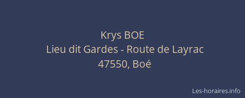 Krys BOE