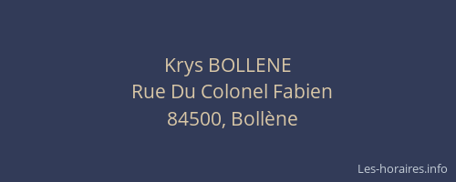 Krys BOLLENE