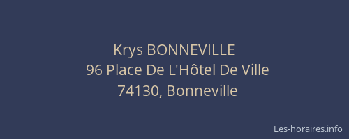 Krys BONNEVILLE