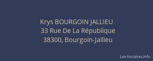 Krys BOURGOIN JALLIEU