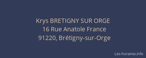 Krys BRETIGNY SUR ORGE