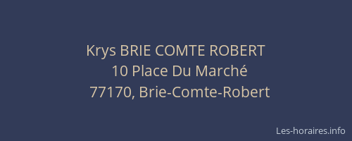 Krys BRIE COMTE ROBERT