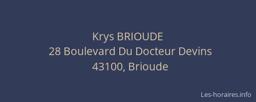 Krys BRIOUDE