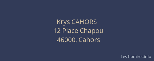 Krys CAHORS