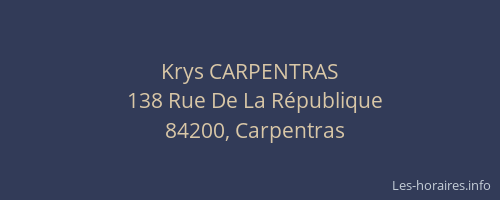 Krys CARPENTRAS