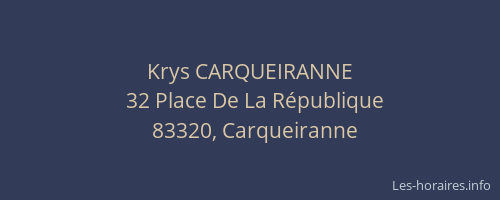 Krys CARQUEIRANNE