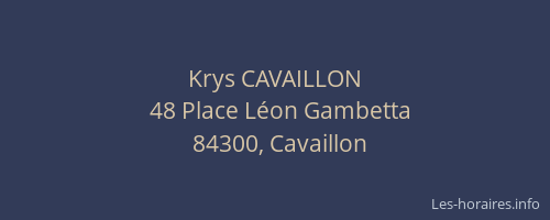 Krys CAVAILLON