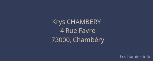 Krys CHAMBERY