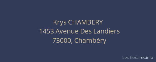 Krys CHAMBERY