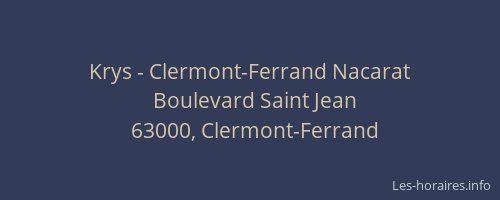 Krys - Clermont-Ferrand Nacarat