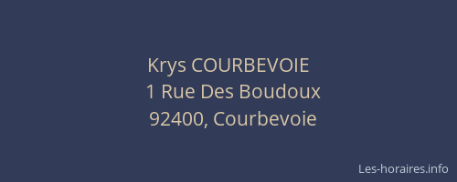 Krys COURBEVOIE