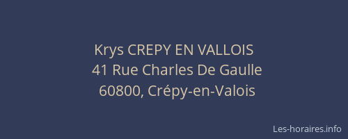 Krys CREPY EN VALLOIS