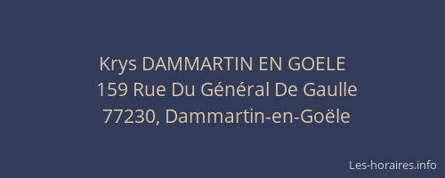 Krys DAMMARTIN EN GOELE