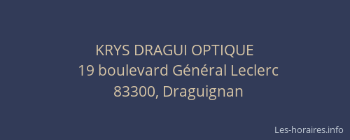 KRYS DRAGUI OPTIQUE