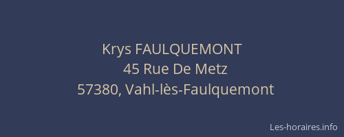 Krys FAULQUEMONT