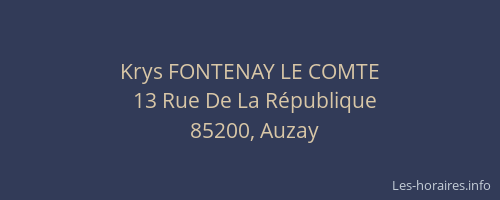 Krys FONTENAY LE COMTE